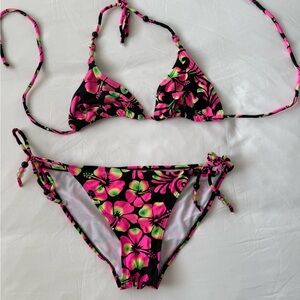 NEW Floral Pink and Green Bikini Set